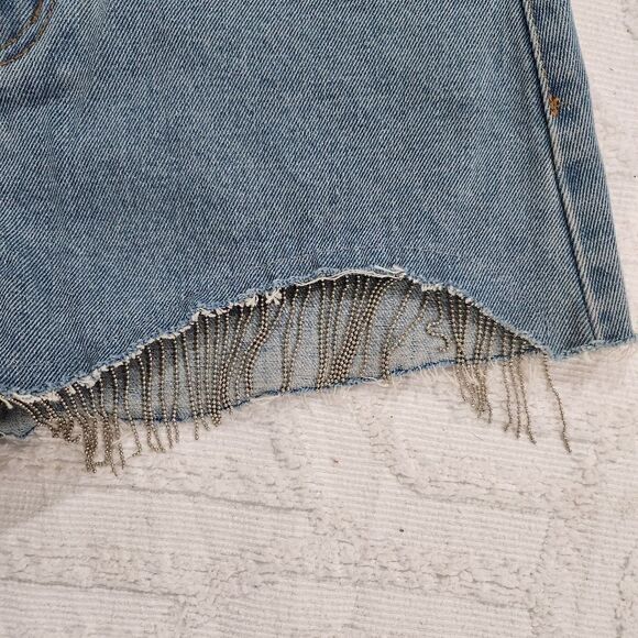 Misguided high waist metal fringe shorts - Picture 3 of 5